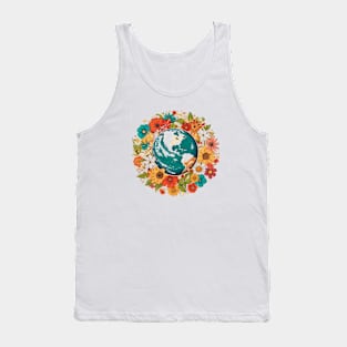 Floral Earth Love Tee – Eco-Friendly Earth Day T-Shirt Tank Top